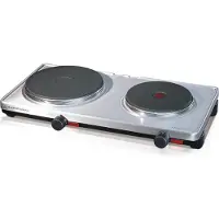 Rommelsbacher Einzelkochplatte AK 3099/E, Gussheizplatten, Edelstahlgehäuse, stufenlose Temperaturregelung, 3000 Watt