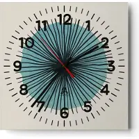 ARTTOR Wanduhr - Quadrat - Glasuhr - Auge Abstraktion Modern - 30x30cm - Schleichendes Uhrwerk - Lautlos - zum Aufhängen bereit - Dekoration Modern - Wanddekoration aus Glas - C4AC30x30-4224