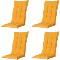 Madison – Gartenstuhlkissen High Back Panama golden glow – Ca. 123x50 cm - 4er-Set