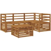 vidaXL Outdoor-Sofagarnitur 5 Stk. Natur Polyester