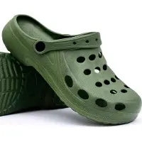 Permani Damen Herren Kinder Clogs Schaum Schuhe Badeschuhe Gartenschuhe Agenda Grün Gr.43