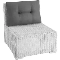 Sunnypillow Gartenkissen Rückenkissen für Rattanmöbel UV - beständig 60x40x12 cm Anthrazit