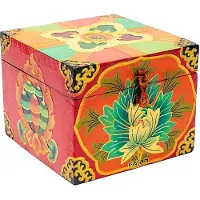 Bahadra Schatzkiste - Tibetisch, Endlosknoten -- 15x12x12 cm