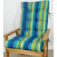 Rattani Polster für Gartenstuhl , Schaukelstuhl Sylva , Gr. 120 x 50 cm , Polyacryl Caribe Stripe 404