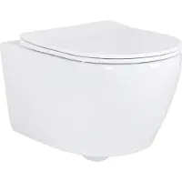 BELVIT Spülrandloses Wand Hänge WC Spülrandlos Toilette Bidet Taharet Rimless Taharet WC + Deckel