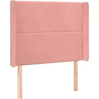 Syfax Kopfteil mit Ohren Rosa 83x16x118/128 cm Samt