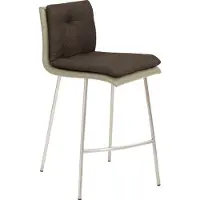 Mayer Barstuhl Sitzmöbel 1231 48,5 x 51,5 x 90 cm Edelstahl/taupe + schokobraun 1231_V4_126