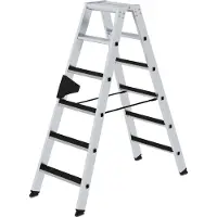 Proregal Stufen-Stehleiter beidseitig begehbar mit clip-step 2x6 Stufen