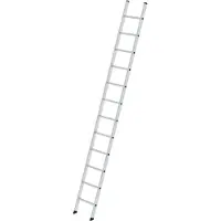 MUNK Günzburger Steigtechnik Günzburger Anlegeleiter Aluminium 12 Sprossen Leiterlänge 3600mm Arbeits-Höhe bis ca. 4700mm - 10012