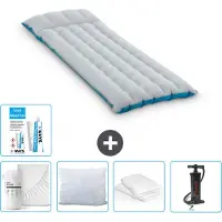 Intex Campingmatte – 1 Person – 67 x 184 x 17 cm – Blau – im Lieferumfang enthalten Spannbettuch - Küssen - Pumpe - Reperaturset en Kissenschutz