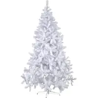 Best Season Weihnachtsbaum "Quebec" mit Metallfuß ca. 210 x 130 cm, Farbe: weiss, ca. 1054 Tips, out, 607-70
