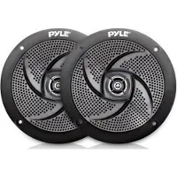 Pyle Low-Profile-Lautsprecher, wasserdicht, 100W, 10,2 cm, 2-Wege, 1 Paar, schmaler Stil, wasserdicht und wetterbeständig, Outdoor-Audio, für Boot