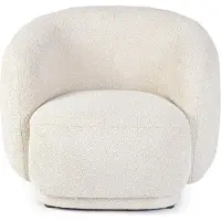 Natur24 Sessel Tecla 87 x 73 x 93 cm MDF Sperrholz Polyester Polyurethanschaum Weiß