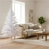 Gravidus Weißer Weihnachtsbaum 150 cm künstlicher Tannenbaum 400 Spitzen