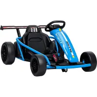 AIYAPLAY Kinder Elektro Gokart 24 V 6-13km/h Drift Kart mit Sanft Start, Musik