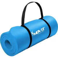 Movit Gymnastikmatte Pilates, Gymnastik, Matte - hautfreundlich und , Yogamatte für Zuhause oder Unterwegs - 190x100x1,5cm, Himmelblau