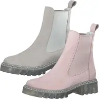 Tamaris Damen Stiefeletten Chelsea Boots Leder 1-25455-26, Größe:41 EU, Farbe:Grau