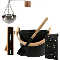 HOME DELUXE Saunazubehör LUVIA Schwarz | Hochwertiges Zubehör für Sauna & Wellness