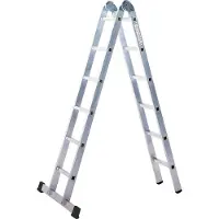 Iller-Leiter Iller Multifunktions- Klappleiter beidseitig begehbar mit 2x6 Sprossen und 4,40m AH
