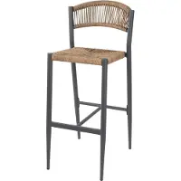 Bolero Eden PE Twist Rattan Outdoor Barhocker Natur (2 Stück)
