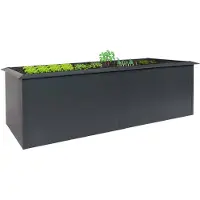 Mendler Hochbeet mit Slakkenrand - Anthrazit, 78x250x90 cm