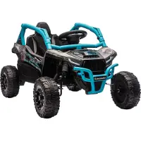 AIYAPLAY Kinder Elektroauto 12V Kinder UTV mit 2 Motorn, Fernbedienung, LED