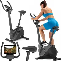 Gymtek Magnetischer Heimtrainer, Fitnessbike - bis 130kg - 8 Widerstandsstufen, 6kg Schwungmasse - LCD Display - für Home Gym Fitness