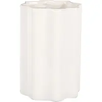 Clayre & Eef Zahnbürstenhalter Ø 7x11 cm Weiß Keramik