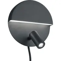 TRIO Leuchten LED Wandleuchte Mario 222370232, Metall Schwarz matt, inkl. 6 Watt