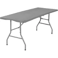Saska Garden Catering Touristischer Tisch Klappbarer Tisch im Koffer 180x70CM 100KG Grau