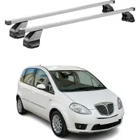 Omac Menabo Dachträger Grundtäger für Lancia Musa 2007-2012 75kg Stahl Silber 2 tlg