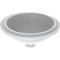 Geberit Unterbau-Waschtisch VariForm d 39cm, o. Hahnl., o. ÜL, rd, we. K-Tect