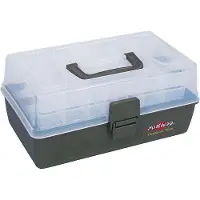 Mikado BOX - ABM 304 (30x17x14cm) - GREEN - 1 pcs.Gerätekasten Angelkoffer Anglerkoffer grün 2 ladig