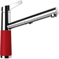 Schock Armatur SC-510 in ROUGE mit Zugauslauf / CRISTADUR