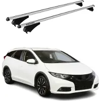 Menabo Dachträger Grundtäger für Honda Civic IX Tourer 2013-2015 75kg Alu Silber