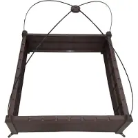 HTI Nessa Hochbeet Kunststoff mit Rankhilfe 99,5x99,5x29,5 cm 290 L flexibel