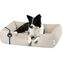 BedDog Hundebett ZARA,(XL) ca. 100x85x23cm,LIGHT-SAND (hellbeige)