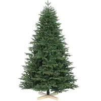 Salcar 210 cm Weihnachtsbaum Künstlich Tannenbaum Nordmanntanne mit Holzständer, mit 1525 PE-Zweigen und 993 PVC-Zweigen