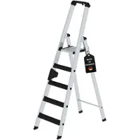 Proregal Stufen-Stehleiter einseitig begehbar mit clip-step relax 5 Stufen