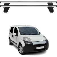 Omac Menabo Dachträger Grundtäger für Fiat Qubo 2007-2016 75kg Aluminium Silber 2 tlg