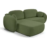 Masseno Ecksofa AMICO L-S mit Schlaffunktion L-Form, Sofa mit Bettkasten, Wohnzimmersofa, Couch, Soffa, Bettsofa, Couchgarnitur- Olivgrün, ARAGON 39