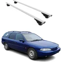 Omac Dachträger Gepäckträger für Ford Mondeo Turnier 1993-2000 Grundträger Grau 2 tlg