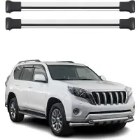 Omtec Dachträger Grundtäger für Toyota Land Cruiser Prado 2009-2021 75kg Alu Silber 2x
