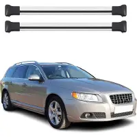Omtec Dachträger Grundtäger für Volvo V70 Kombi 2007-2016 75kg Aluminium Silber 2 tlg
