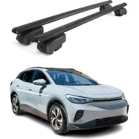 Omac Dachträger Grundtäger für VW ID.4 2020-2025 75kg Aluminium Schwarz 2 tlg