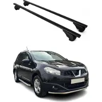 Omtec Dachträger Grundtäger für Nissan Qashqai J10 2006-2014 75kg Metall Schwarz 2 tlg