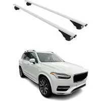 Omtec Dachträger Gepäckträger für Volvo XC90 2015-2019 Grundträger Metall Silber 2tlg