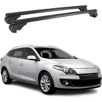 Omtec Dachträger für Renault Megane Grandtour 2009-2012 Gepäckträger Alu Schwarz 2x