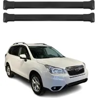 Omac Dachträger Grundtäger für Subaru Forester mk4 2013-2018 75kg Alu Schwarz 2 tlg