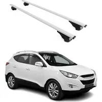 Omtec Dachträger Gepäckträger für Hyundai ix35 2010-2015 Grundträger Grau 2 tlg